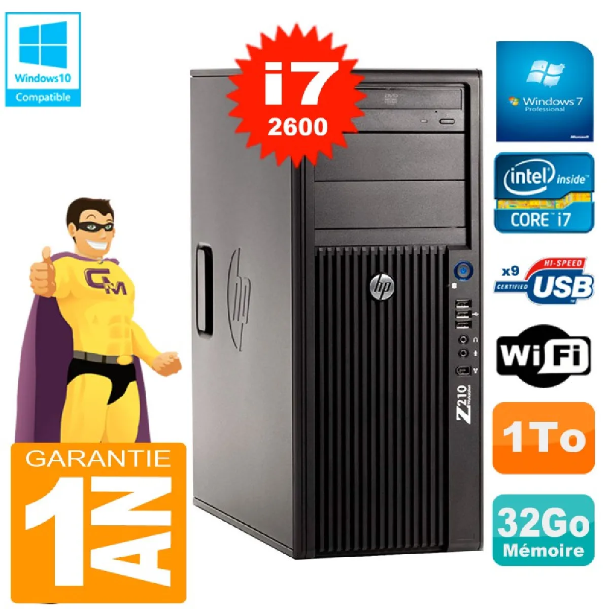 Acheter HP WorkStation Z210 Tour État correct - 634,95 € HP WorkStation Z210 Tour État correct - Hewlett-Packard reconditionné disponible sur Rue du Commerce Seconde Vie